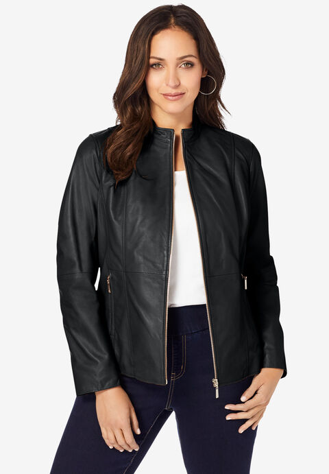 Plus Size Leather Jackets & Faux Leather Jackets | Roaman's