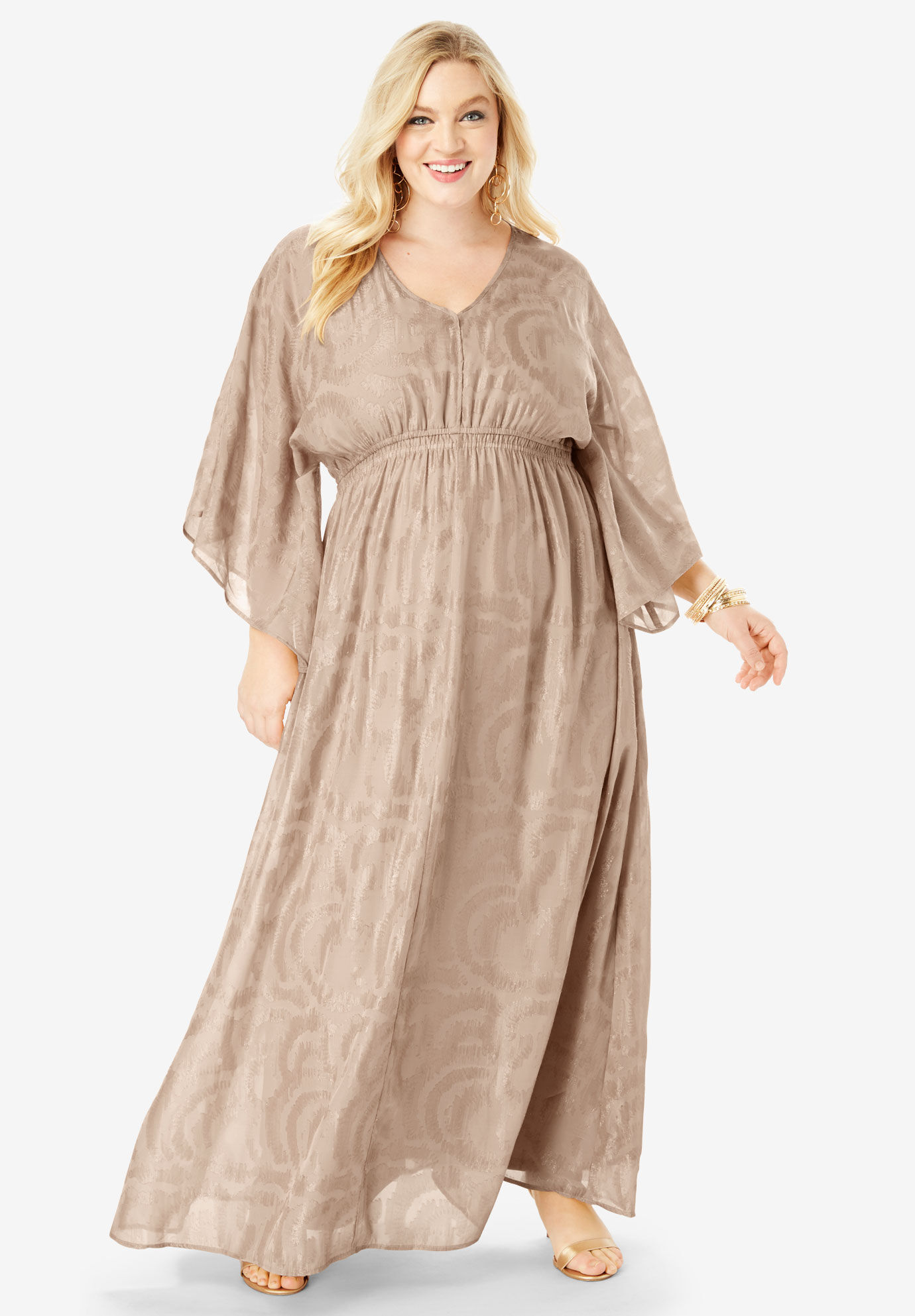 plus size maxi dress with sleeves