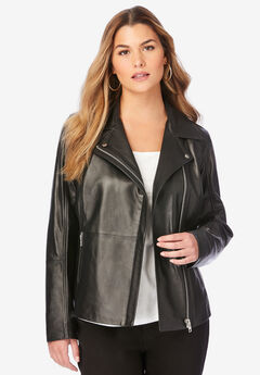 Plus Size Leather Jackets & Faux Leather Jackets