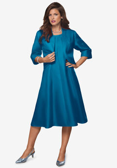 Catherines Women's Plus Size Sparkling Lace Jacket Dress - 16 W