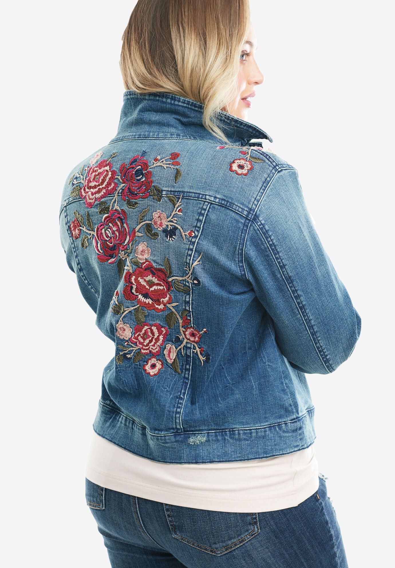 embroidered jean jacket