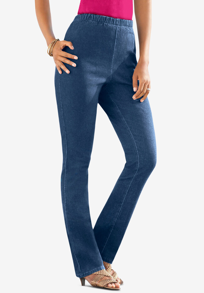 BYOIMUD Women's Comfortable Stretch Jeans Pants Savings Straight