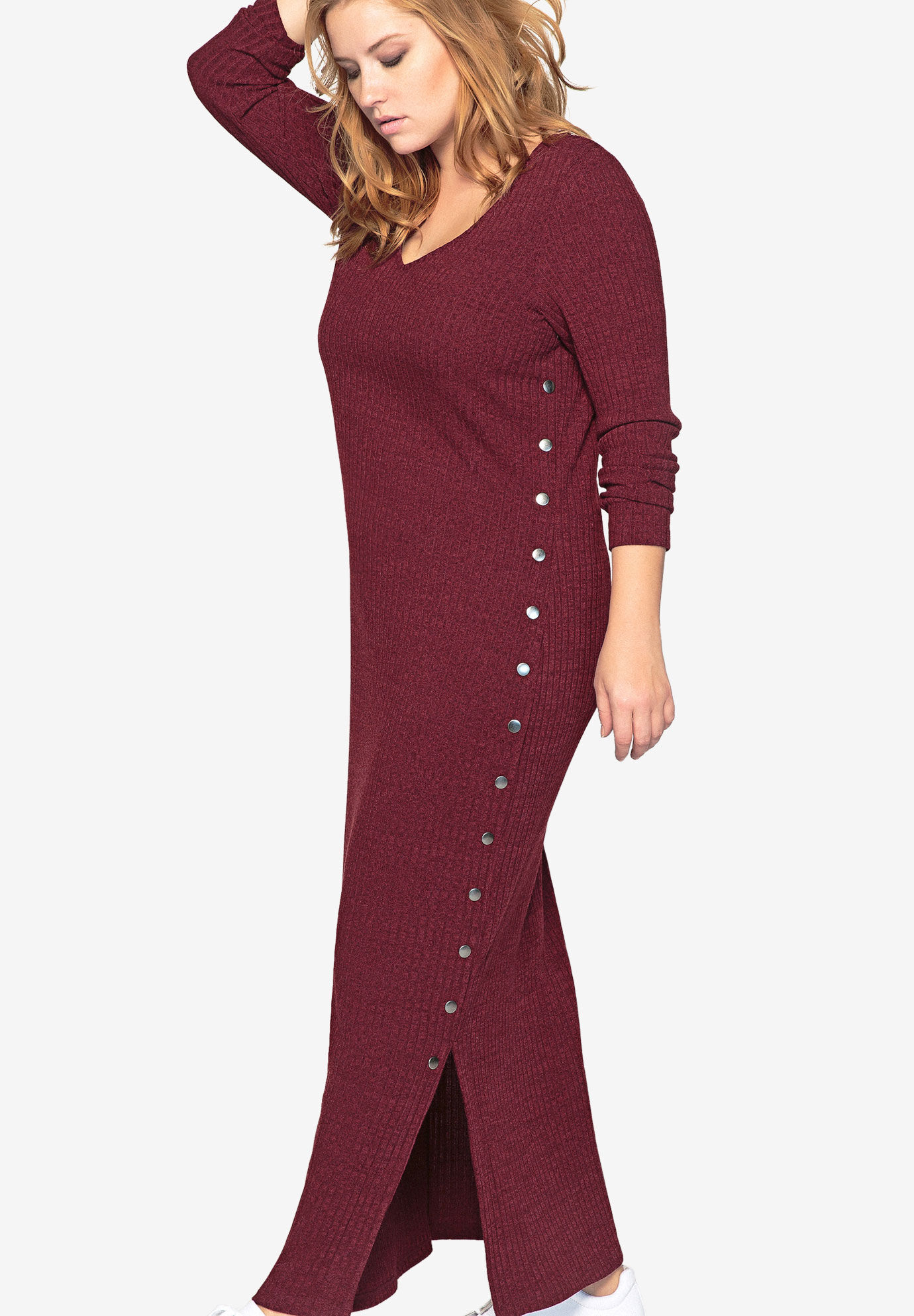 knit maxi dress plus size