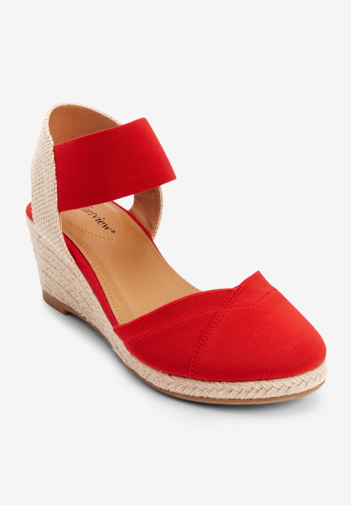 wide width closed toe wedges