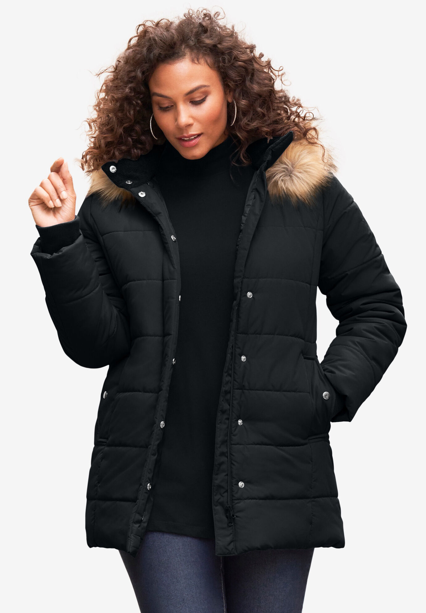 women's plus size long winter coats