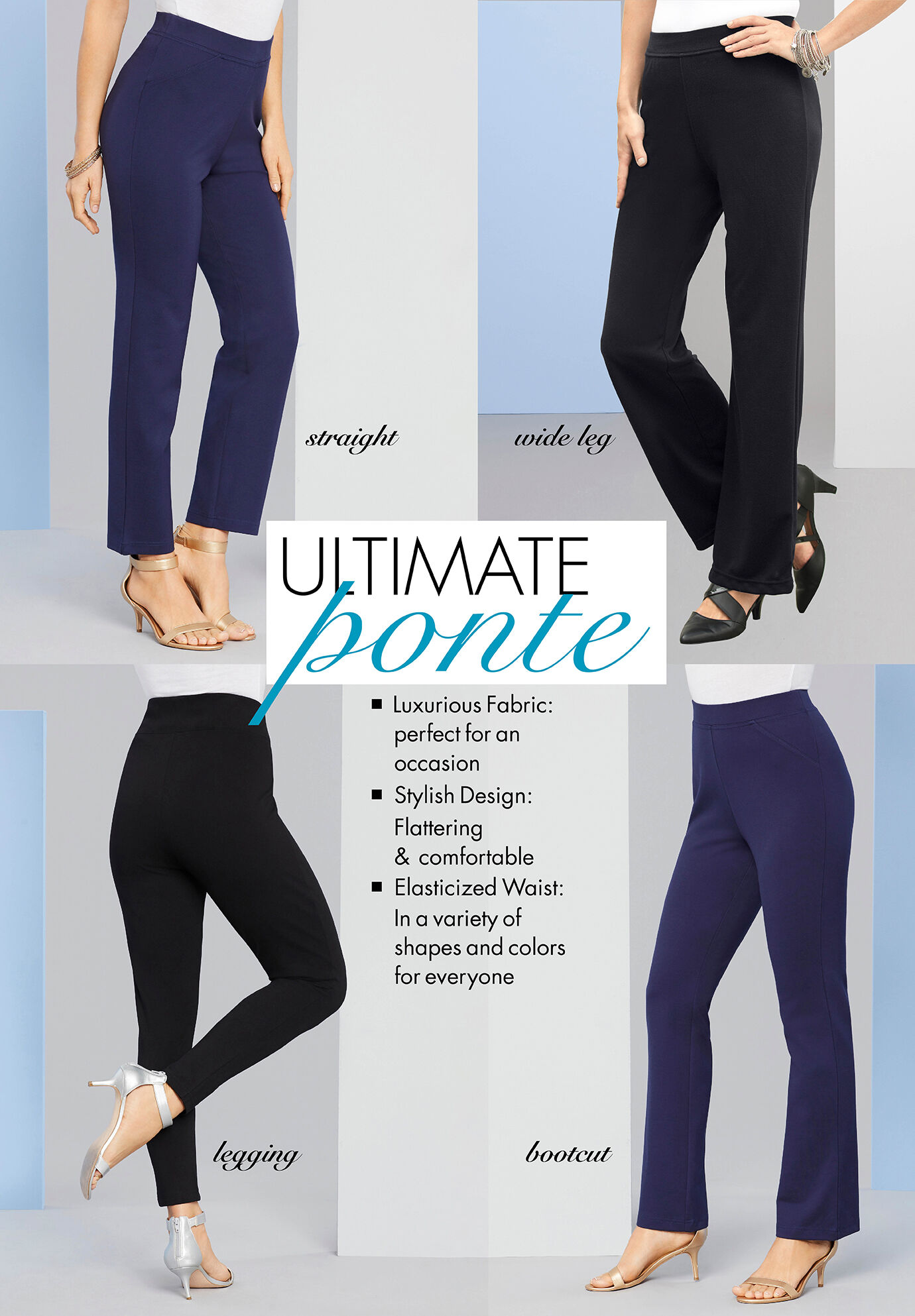 Wide-Leg Ultimate Ponte Pant | Roaman's