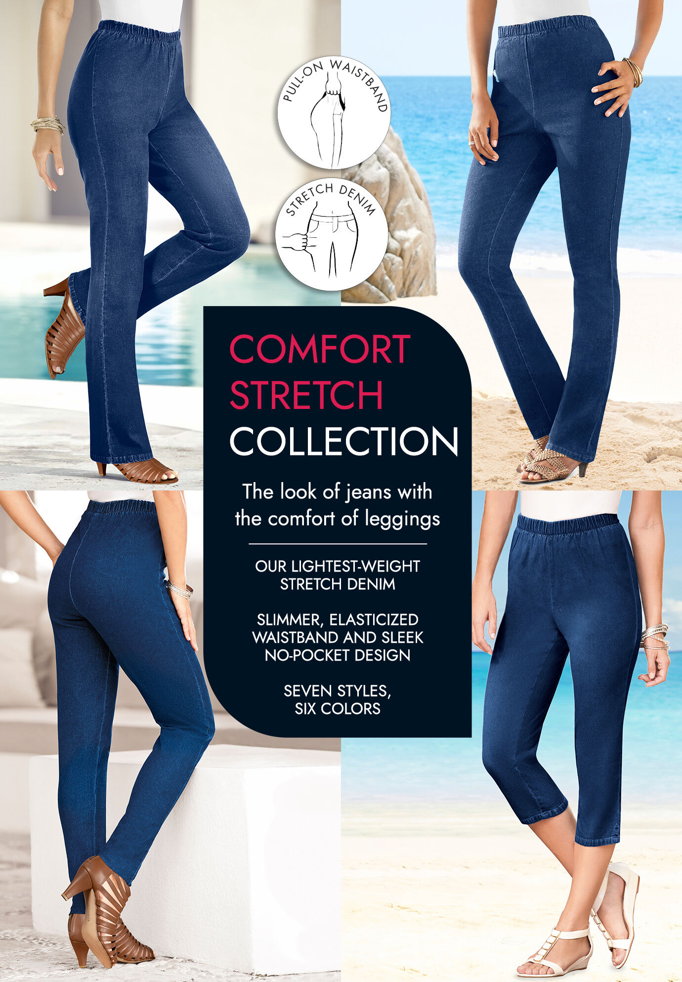 24/7 Stretch Denim Straight Jeans