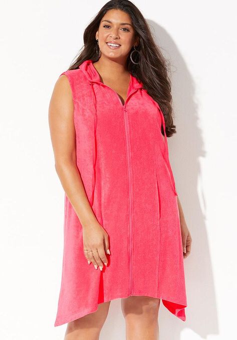 Sleeveless Terry Cover Up Plus Size Swimsuit Cover Ups Roamans
