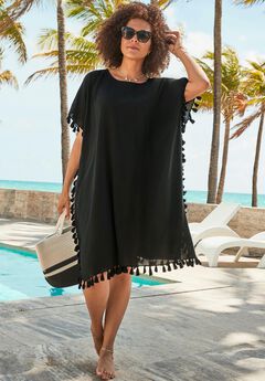 Always For Me Red Plus Size Short Sarong Cover Up, Cover Up