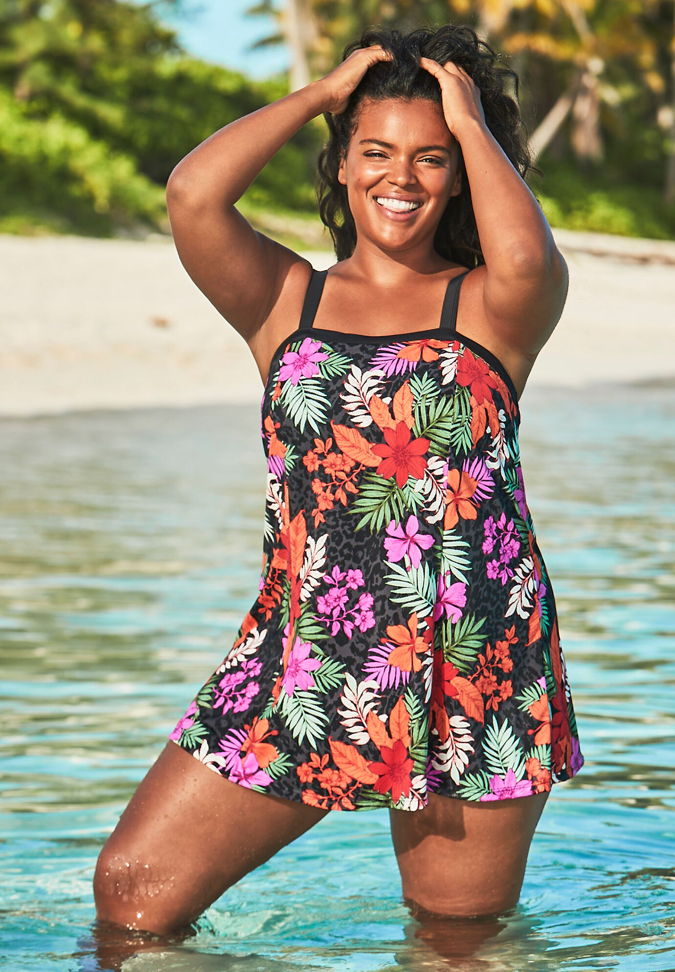 roamans plus size swim dresses