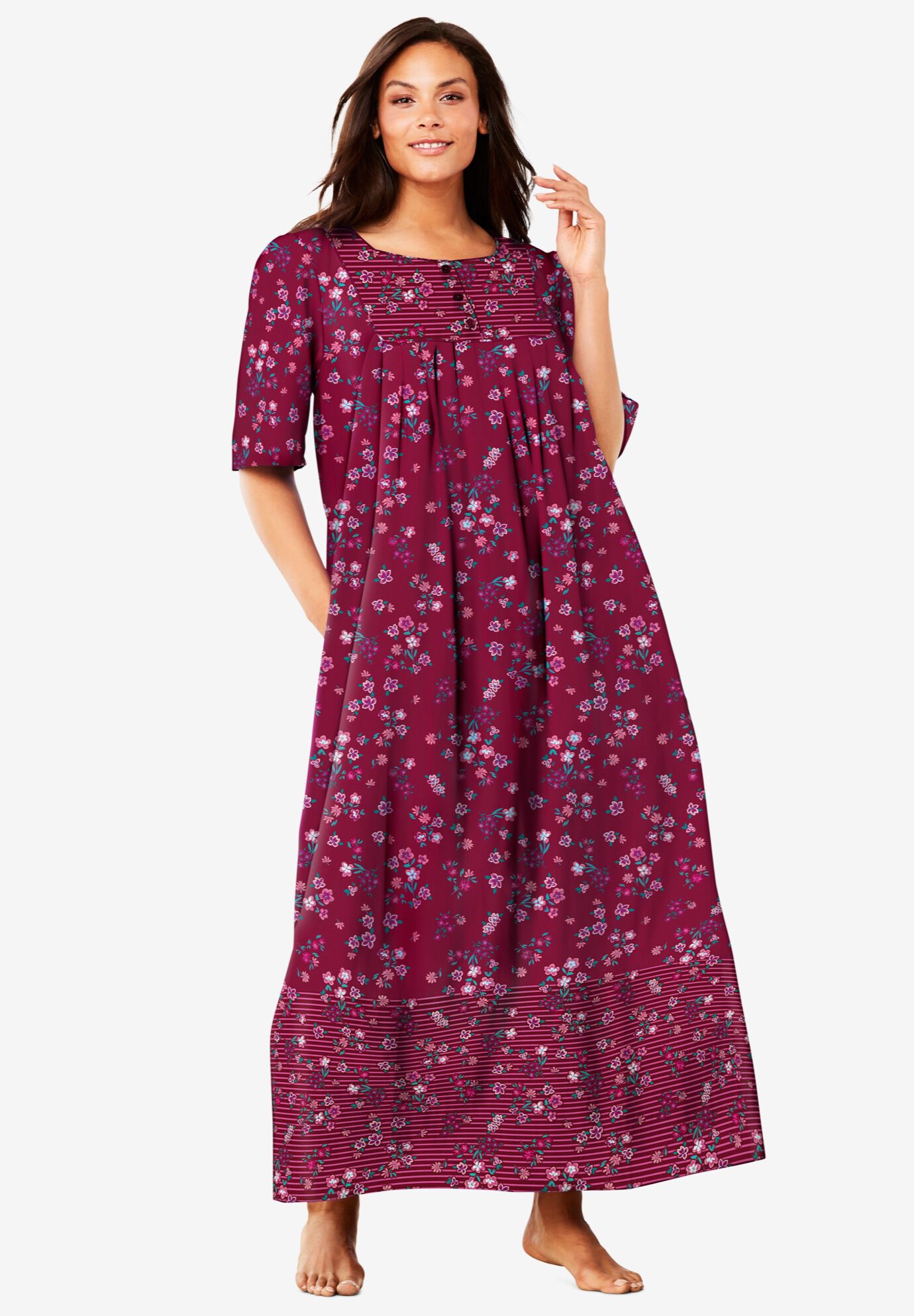 plus size lounging gowns