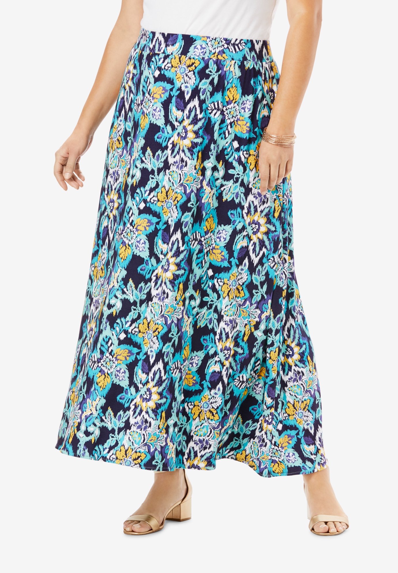 Everyday Knit Maxi Skirt| Plus Size Skirts | Roaman's