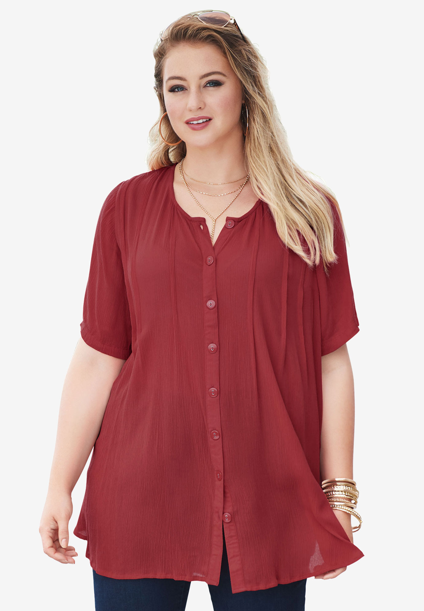 Angelina Tunic Plus Size Tunics Roamans 4818