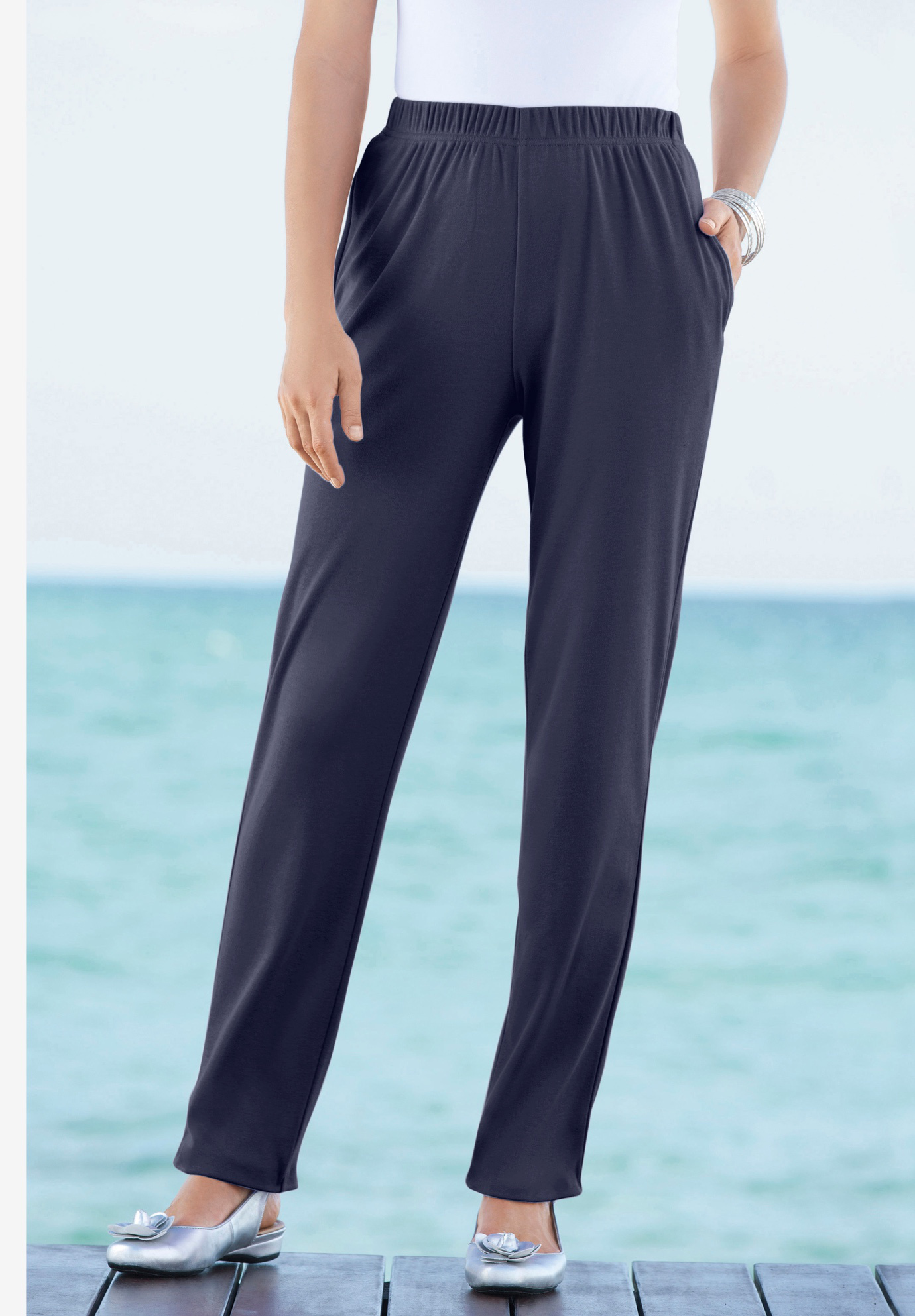 Jessica London Women's Plus Size Soft Ease Pant