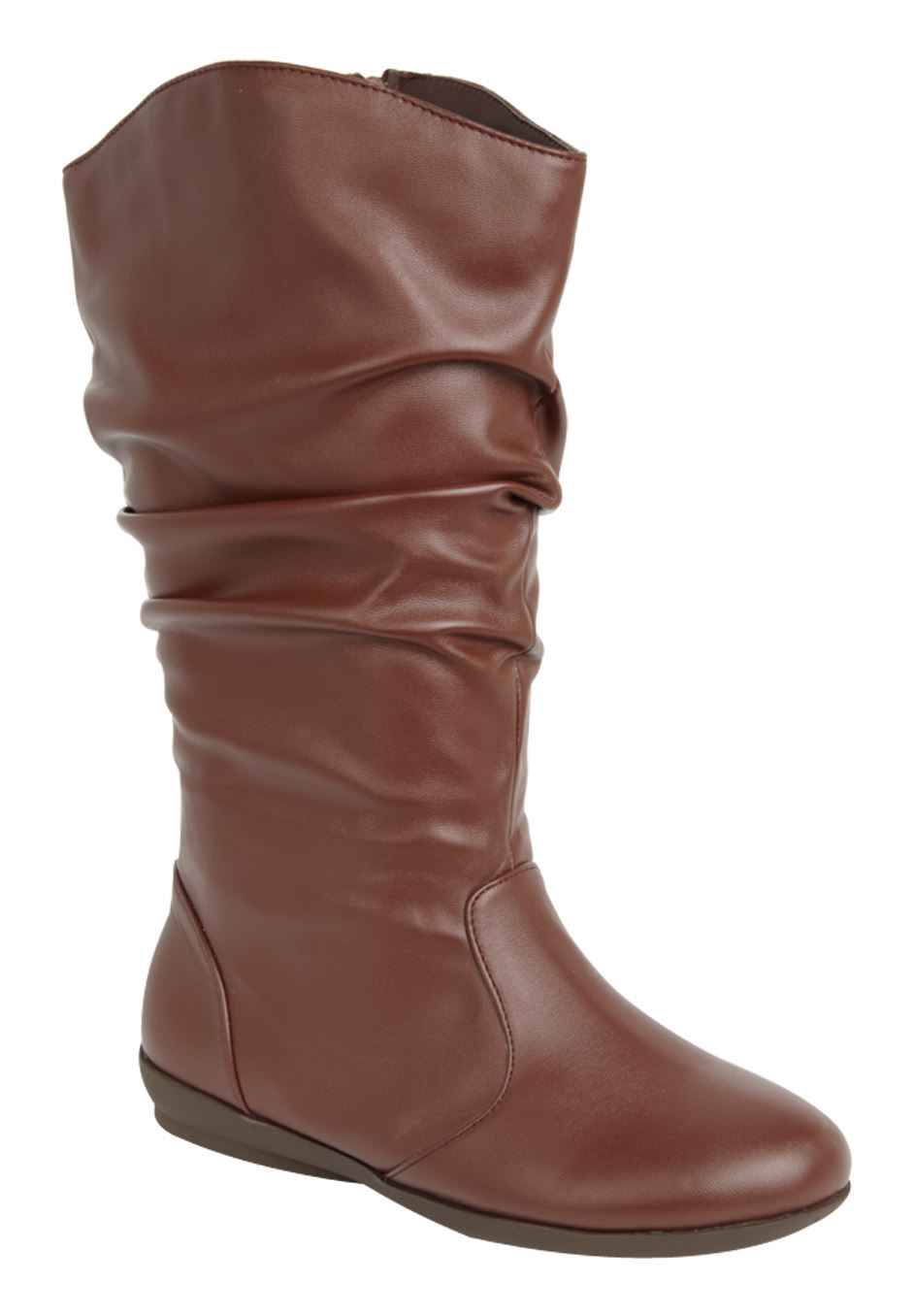 Melia Leather Scrunch Boot by Comfortview | Roaman's