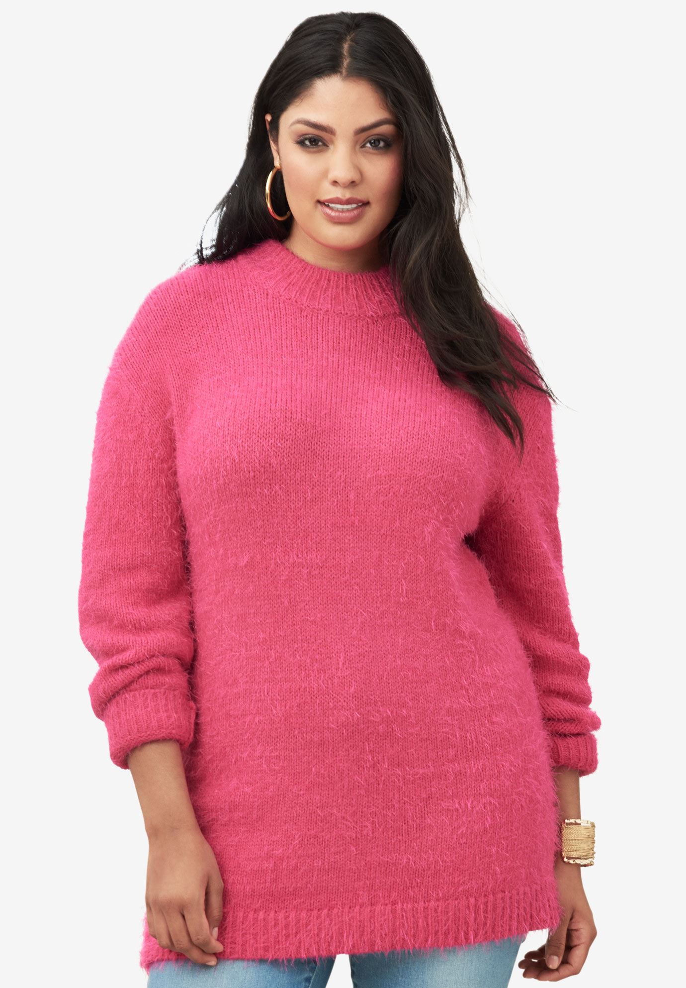 plus size eyelash sweater