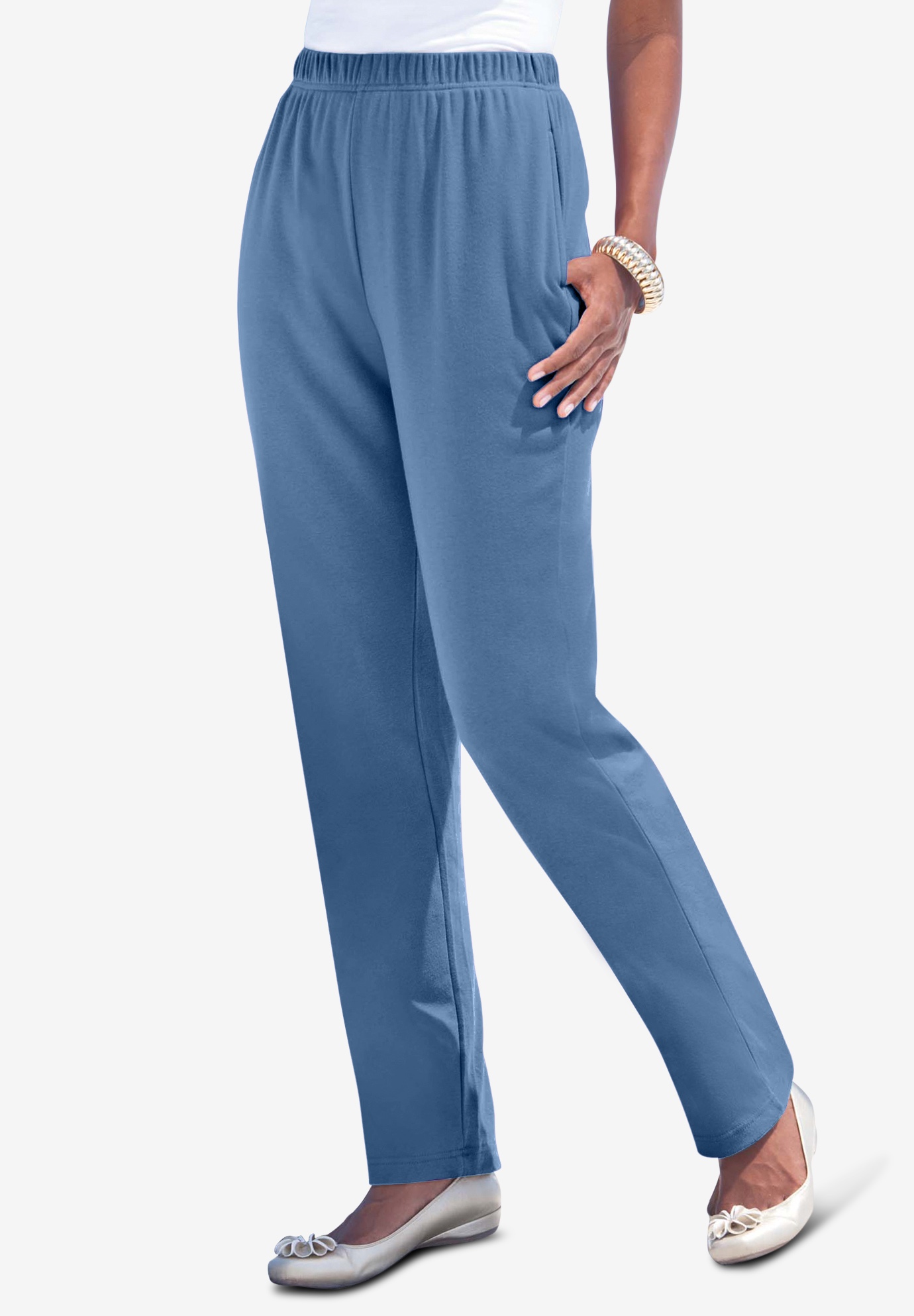 StraightLeg Soft Knit Pant Roaman's