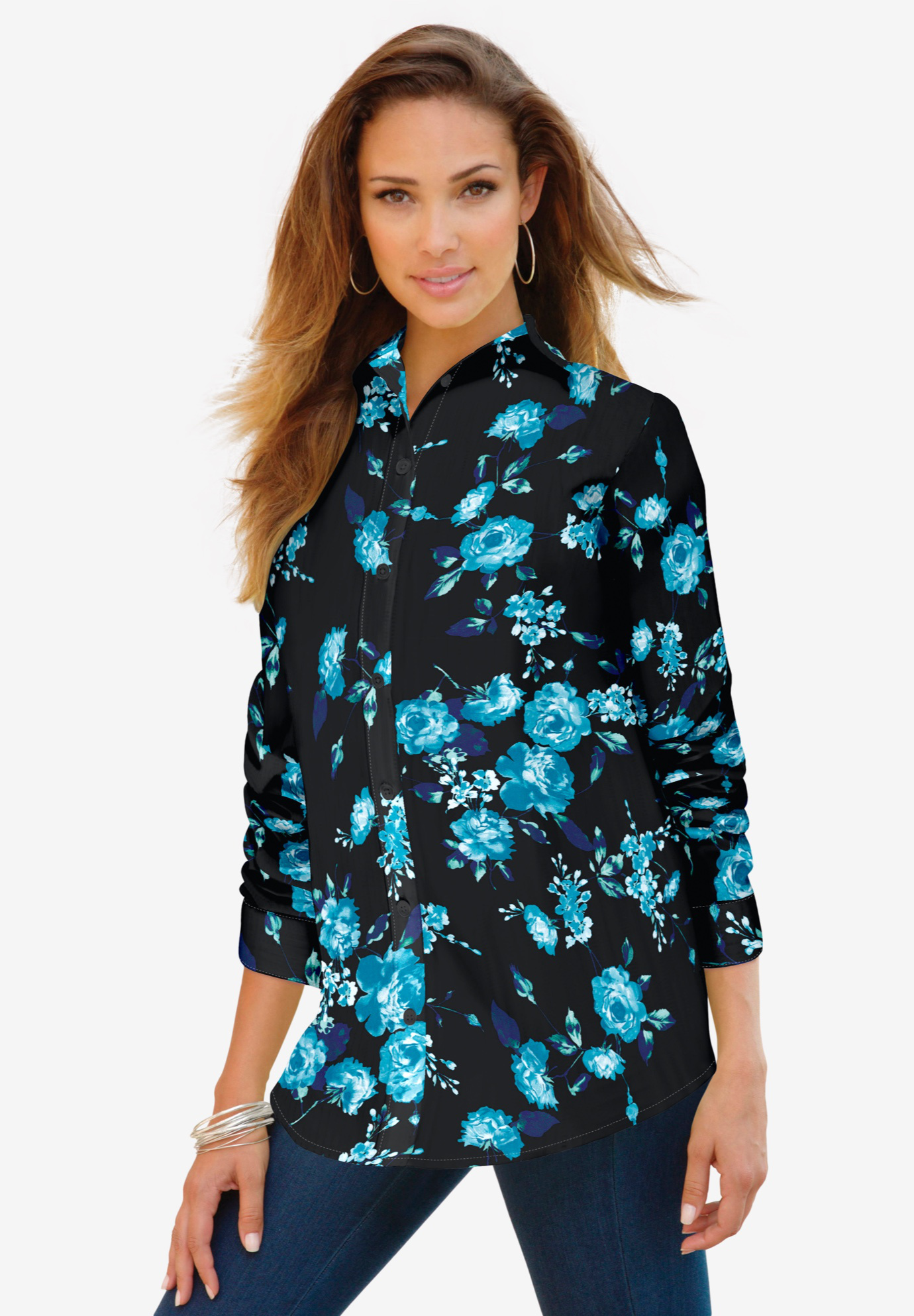 Long-Sleeve Kate Big Shirt | Roaman's