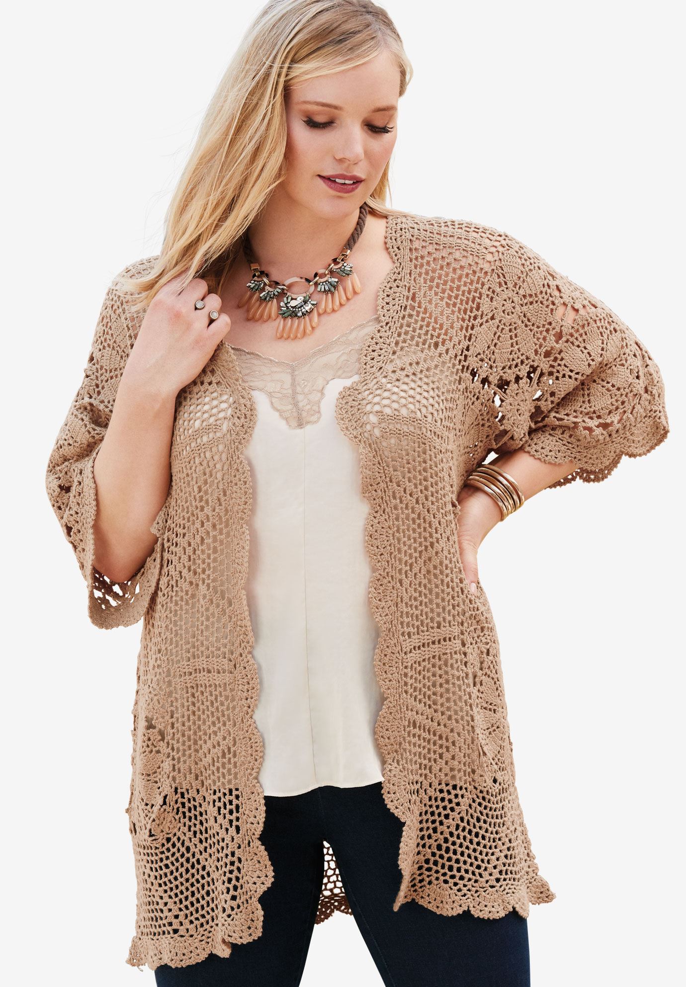 Hand Crochet Cardigan | Roaman's