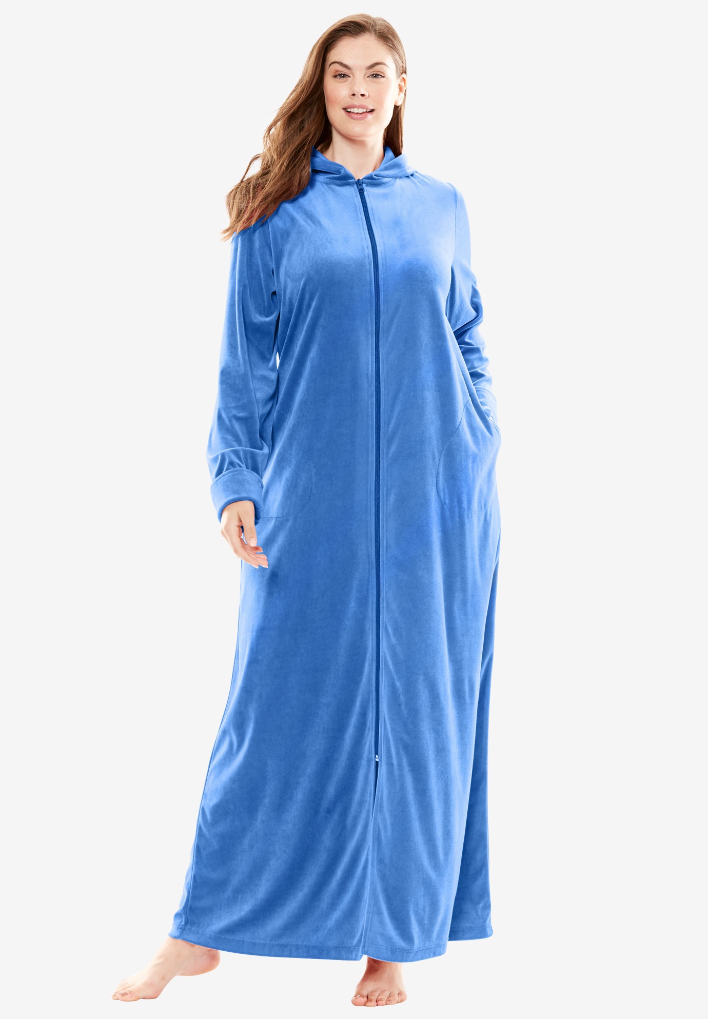 Hooded Velour Robe by Dreams & Co.® | Roaman's
