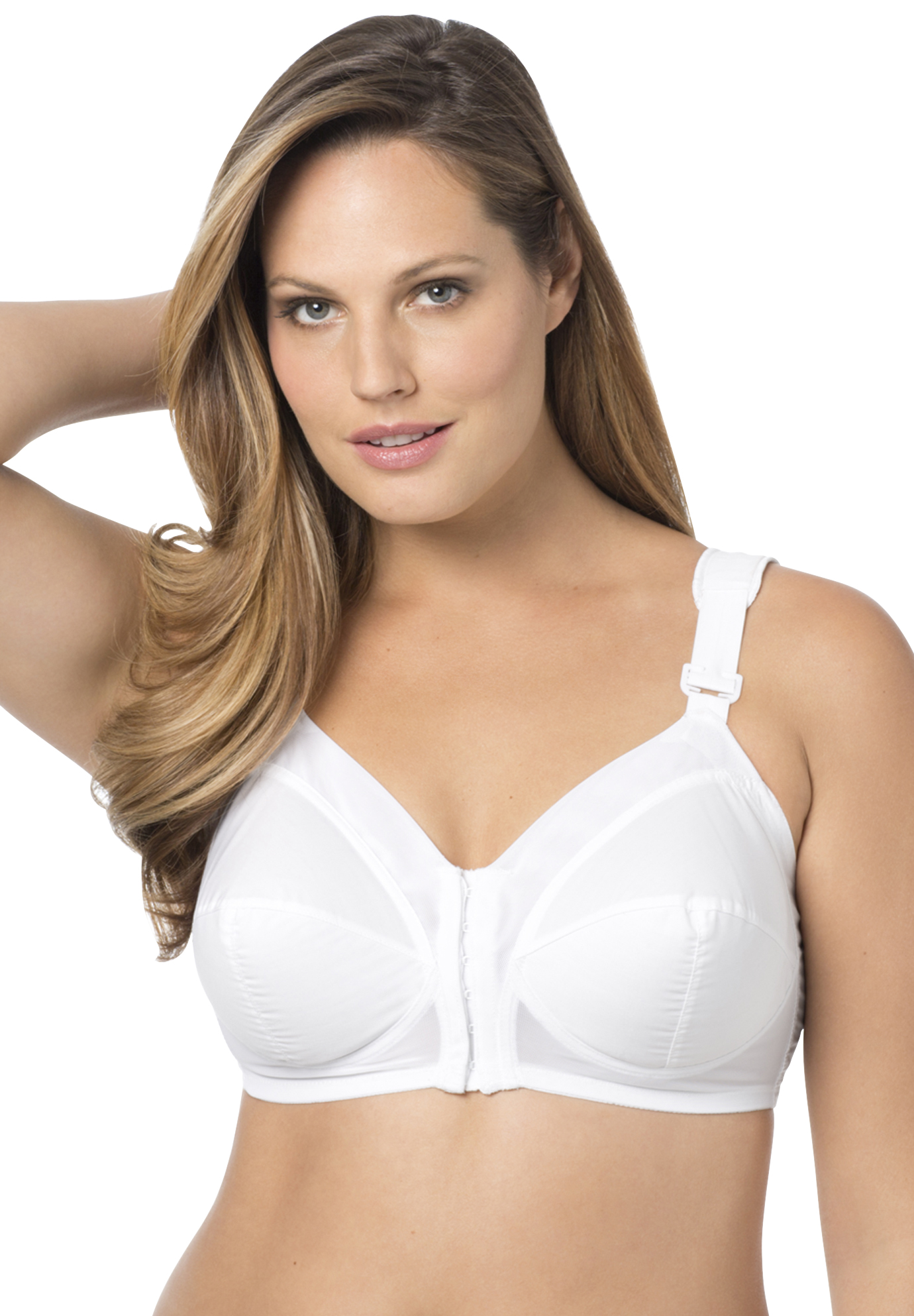 Woven Front Hook Bra By Exquisite Form® Plus Size Front Closure Bras 