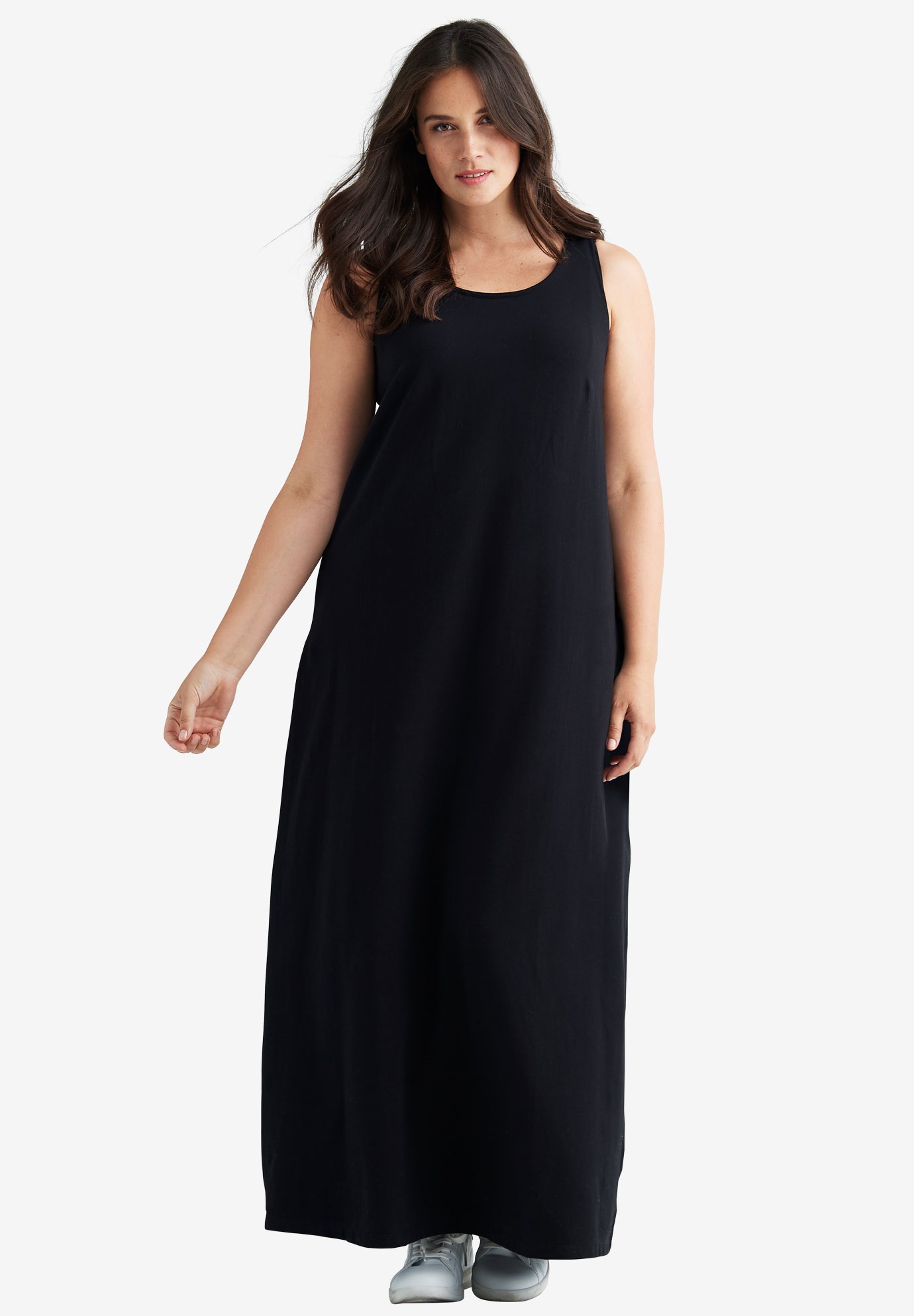 Sleeveless Knit Maxi Dress By Ellos® Plus Size Maxi Dresses Roamans