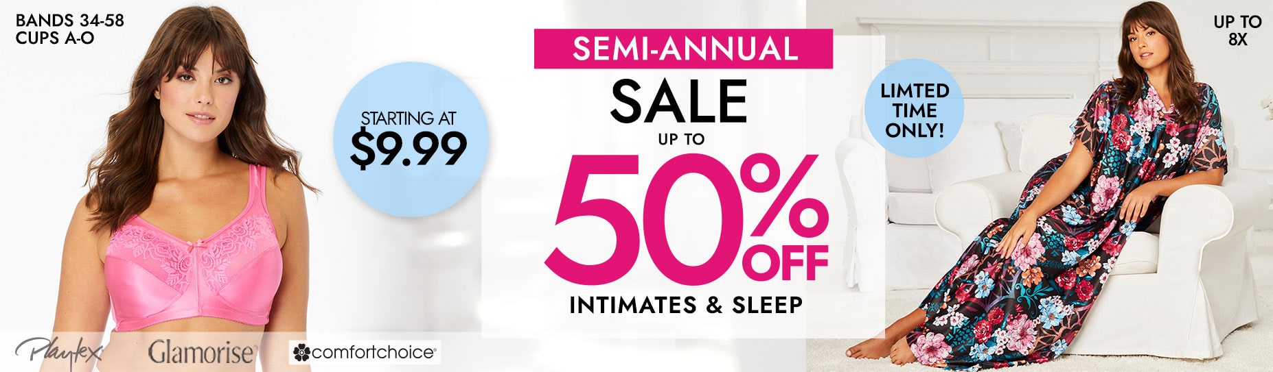 Semi-Annual sale up to 50% Off intimates & sleep
